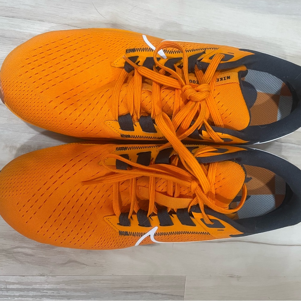 Nike Men's Bright Orange and Black Running Shoes